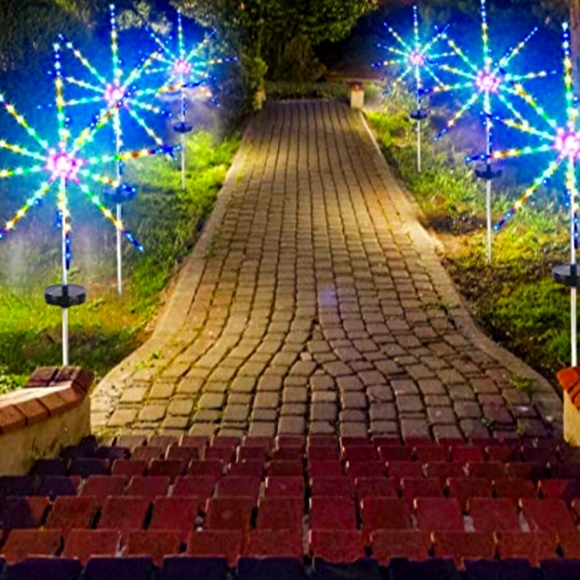 Best Solar Lights EVER ~ Bursting star firework!!! New in box~ - Picture 4 of 4